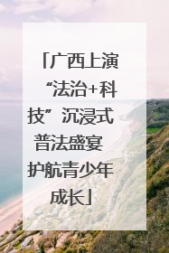 广西上演“法治+科技”沉浸式普法盛宴 护航青少年成长