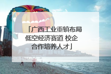 广西工业重镇布局低空经济赛道 校企合作培养人才