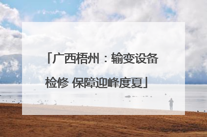 广西梧州：输变设备检修 保障迎峰度夏