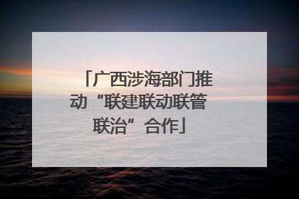 广西涉海部门推动“联建联动联管联治”合作