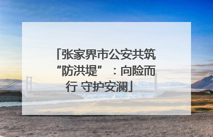 张家界市公安共筑“防洪堤”：向险而行 守护安澜