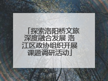 探索洛阳桥文旅深度融合发展 洛江区政协组织开展课题调研活动