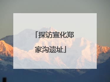 探访宣化郑家沟遗址