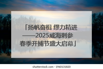 扬帆奋楫 缪力精进——2025威海刺参春季开捕节盛大启幕