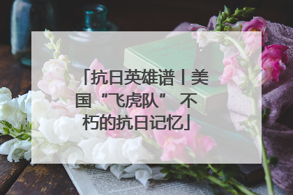 抗日英雄谱丨美国“飞虎队” 不朽的抗日记忆