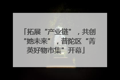 拓展“产业链”，共创“她未来”，普陀区“菁英好物市集”开幕