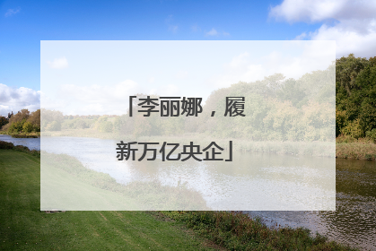 李丽娜，履新万亿央企