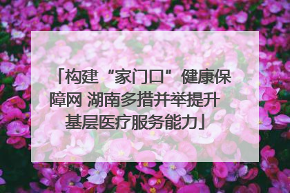 构建“家门口”健康保障网 湖南多措并举提升基层医疗服务能力