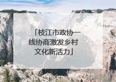 枝江市政协一线协商激发乡村文化新活力