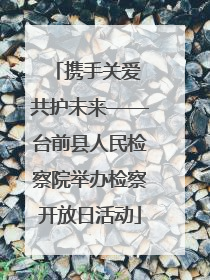 携手关爱 共护未来——台前县人民检察院举办检察开放日活动