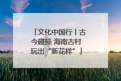 文化中国行丨古今碰撞 海南古村玩出“新花样”