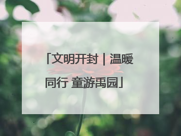 文明开封｜温暖同行 童游禹园