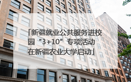 新疆就业公共服务进校园“3+10”专项活动在新疆农业大学启动