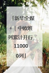 新华全媒+｜中欧班列累计开行110000列