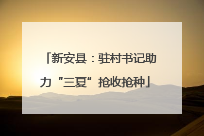 新安县：驻村书记助力“三夏”抢收抢种