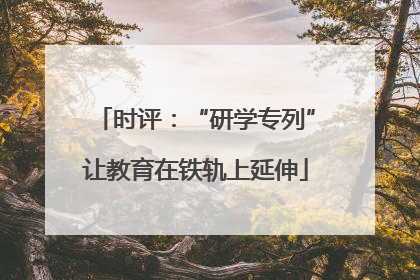 时评：“研学专列”让教育在铁轨上延伸