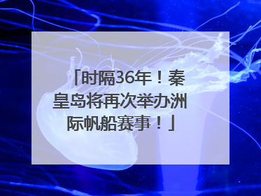 时隔36年！秦皇岛将再次举办洲际帆船赛事！