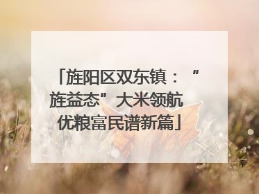 旌阳区双东镇：“旌益态”大米领航 优粮富民谱新篇