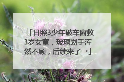 日照3少年破车窗救3岁女童，玻璃划手浑然不顾，后续来了→
