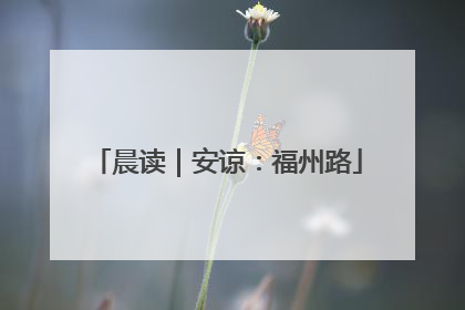 晨读｜安谅：福州路