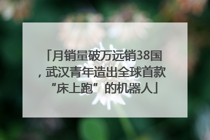 月销量破万远销38国，武汉青年造出全球首款“床上跑”的机器人