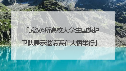 武汉6所高校大学生国旗护卫队展示邀请赛在大悟举行