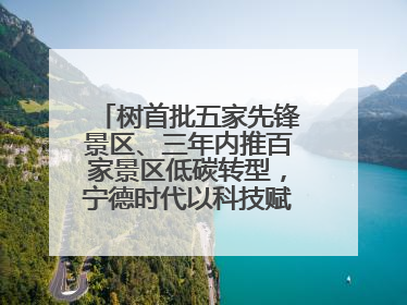树首批五家先锋景区、三年内推百家景区低碳转型，宁德时代以科技赋能零碳文旅发展