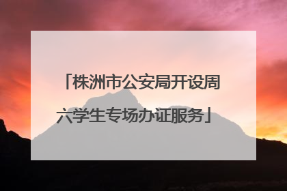 株洲市公安局开设周六学生专场办证服务