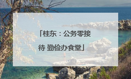 桂东：公务零接待 勤俭办食堂
