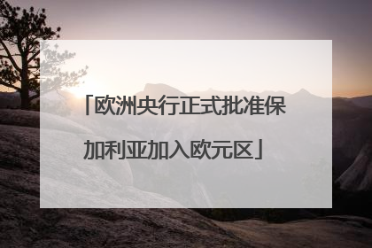 欧洲央行正式批准保加利亚加入欧元区