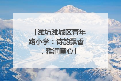 潍坊潍城区青年路小学：诗韵飘香，雅润童心