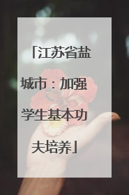江苏省盐城市：加强学生基本功夫培养