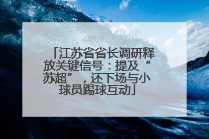 江苏省省长调研释放关键信号：提及“苏超”，还下场与小球员踢球互动