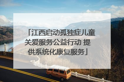 江西启动孤独症儿童关爱服务公益行动 提供系统化康复服务