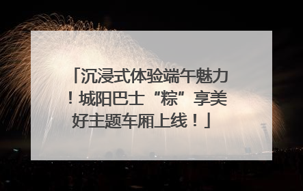 沉浸式体验端午魅力！城阳巴士“粽”享美好主题车厢上线！
