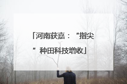 河南获嘉：“指尖”种田科技增收
