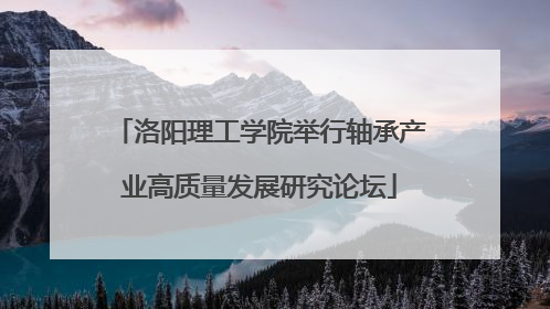 洛阳理工学院举行轴承产业高质量发展研究论坛