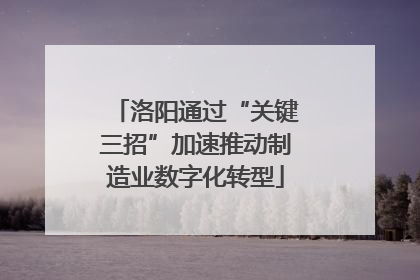 洛阳通过“关键三招”加速推动制造业数字化转型