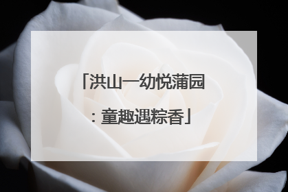 洪山一幼悦蒲园：童趣遇粽香
