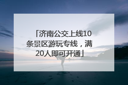 济南公交上线10条景区游玩专线，满20人即可开通