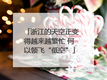浙江的天空正变得越来越繁忙 何以领飞“低空”