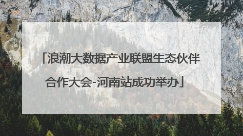 浪潮大数据产业联盟生态伙伴合作大会-河南站成功举办