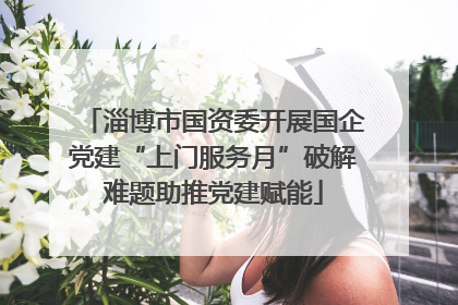 淄博市国资委开展国企党建“上门服务月”破解难题助推党建赋能