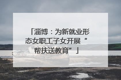淄博：为新就业形态女职工子女开展“帮扶送教育”