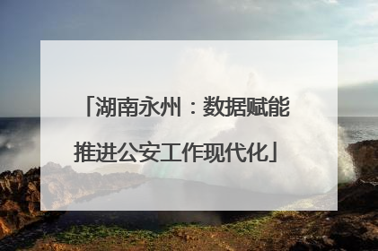 湖南永州：数据赋能推进公安工作现代化