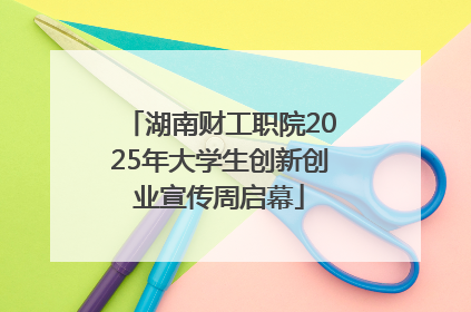 湖南财工职院2025年大学生创新创业宣传周启幕