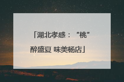 湖北孝感：“桃”醉盛夏 味美杨店