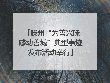 滕州“为善兴滕 感动善城”典型事迹发布活动举行