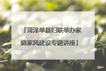 菏泽单县妇联举办家庭家风建设专题讲座