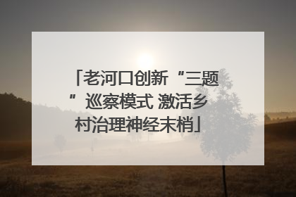 老河口创新“三题”巡察模式 激活乡村治理神经末梢